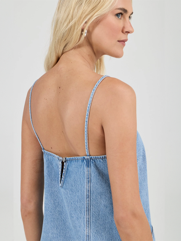 ROLLA'S Deco Denim Cami Dress in Denim-Medium