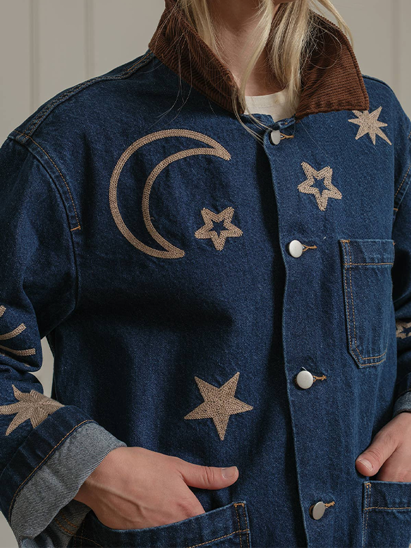 Celestial Embroidered Denim Jacket – Edge of Urge