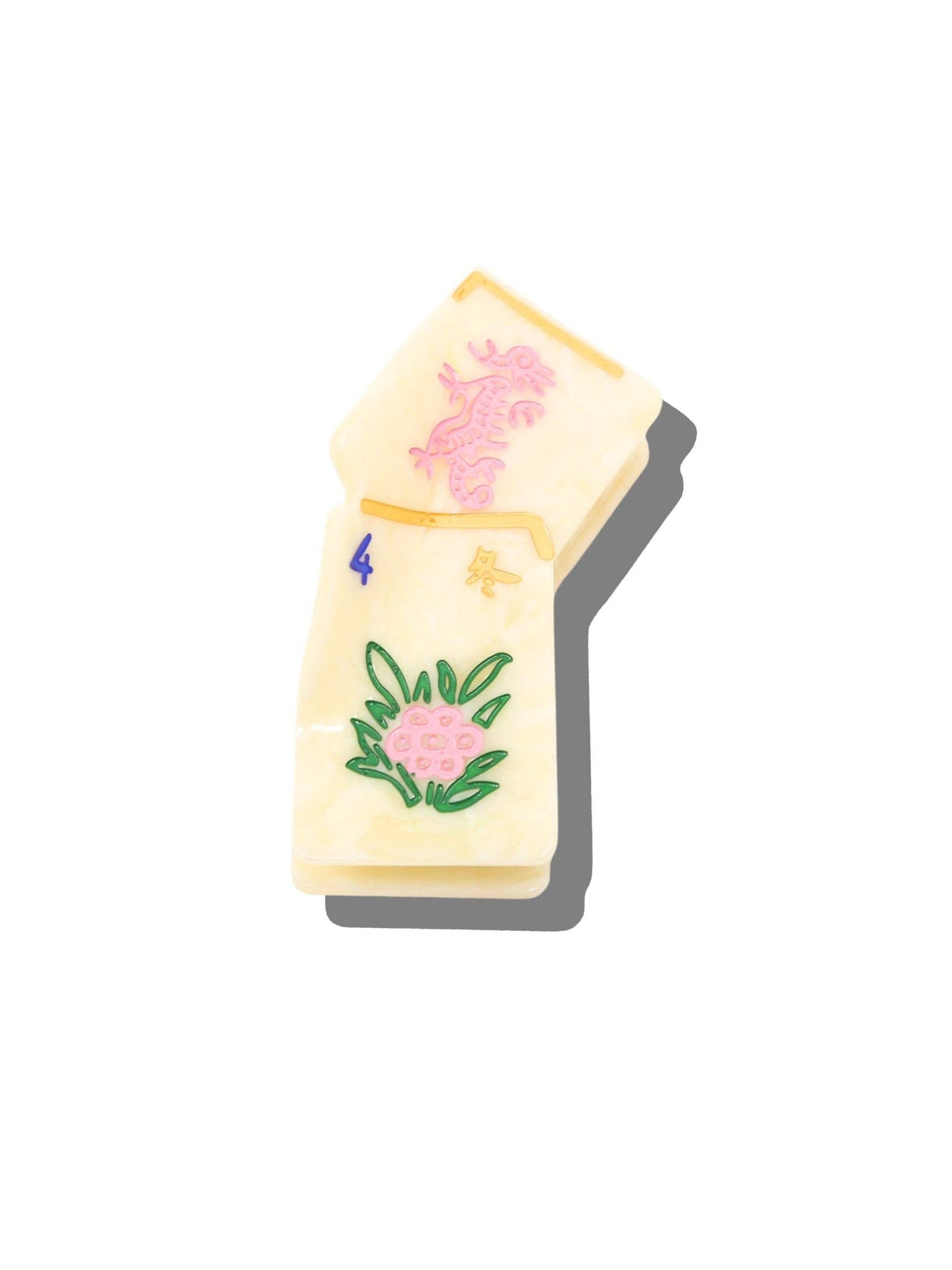 Mini Flower Mahjong Hair Claw