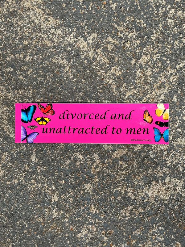 Divorced Butterfly Bumper Sticker