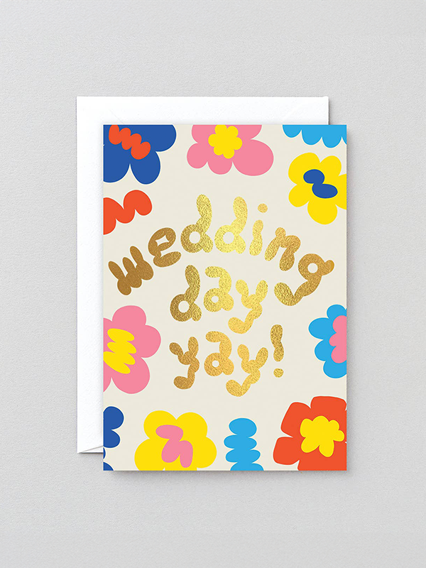 Wedding Day Yay Gold Foil Card