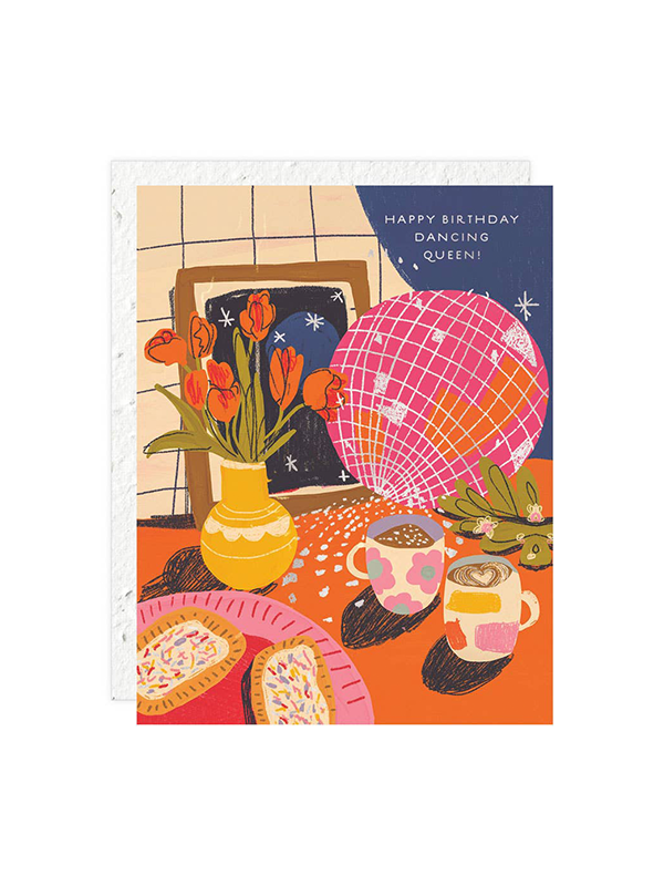 Disco Dancing Queen Birthday Card