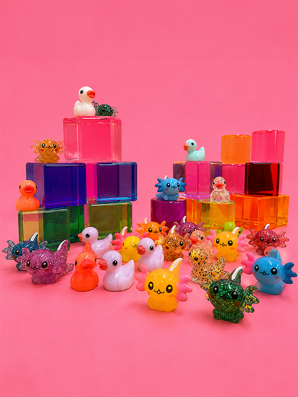Mini Axolotl or Duck Figurine: Assorted