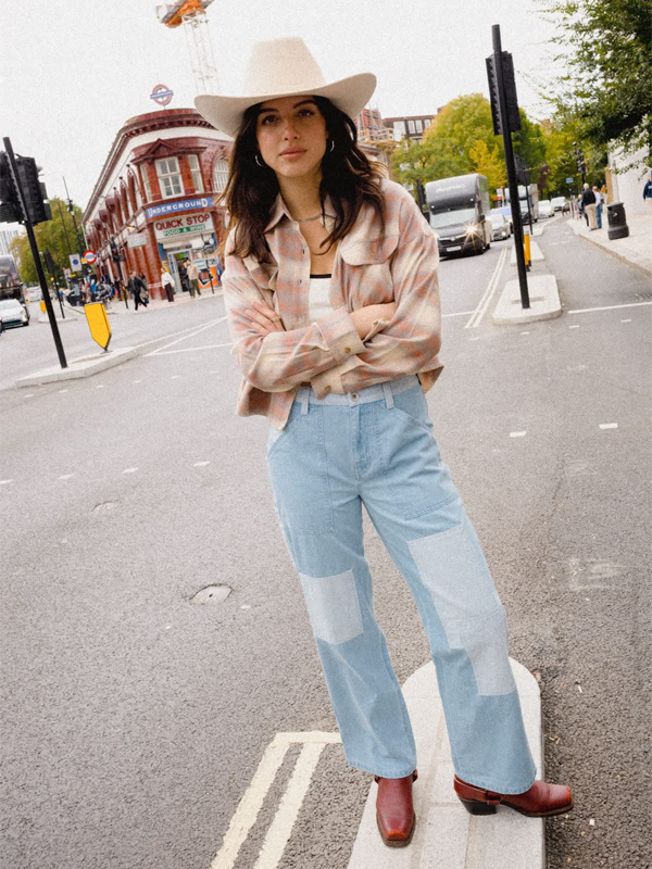 Essex Patchwork Painter Pant: Denim Patchwork