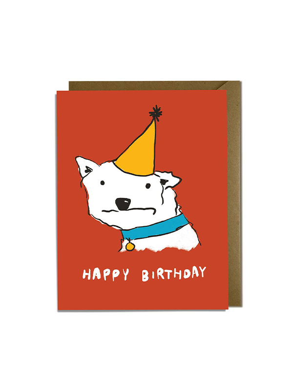 Derpy Dog Birthday Card