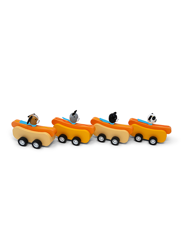 Hot Dog Pull Back Toy: Assorted