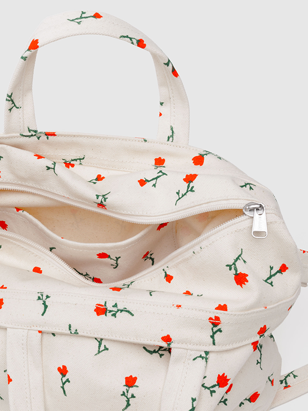 Horizontal Zip Duck Bag: Painted Wildflower