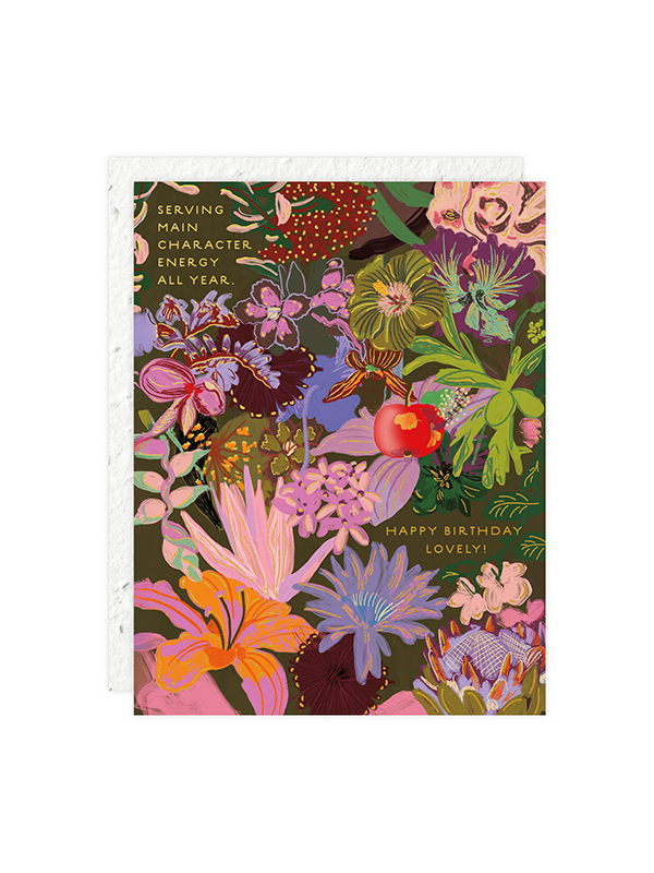 Midnight Blooms Birthday Card