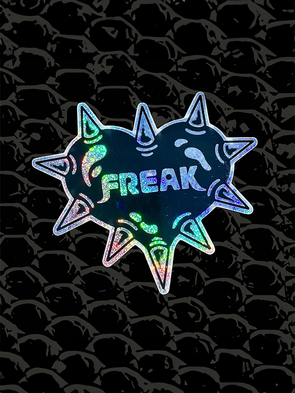 Freak Studded Heart Sticker