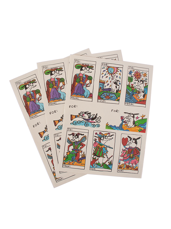 Cowgirl Tarot Gift Tag Stickers