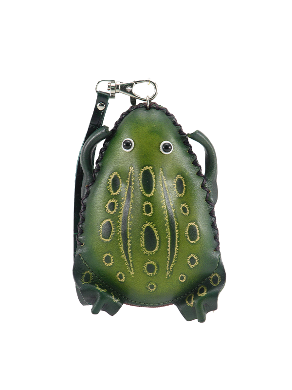 Leather Coin Purse: Frog