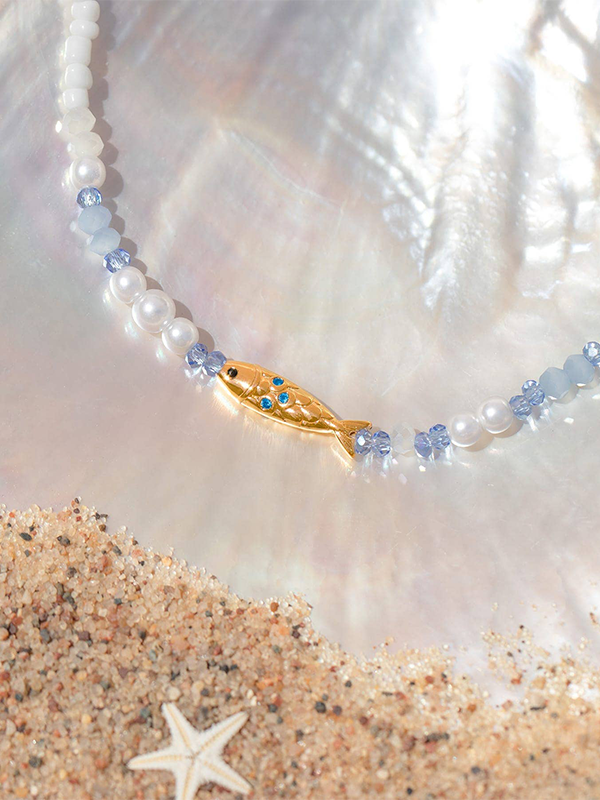 Fish in Paradise Beaded Necklace