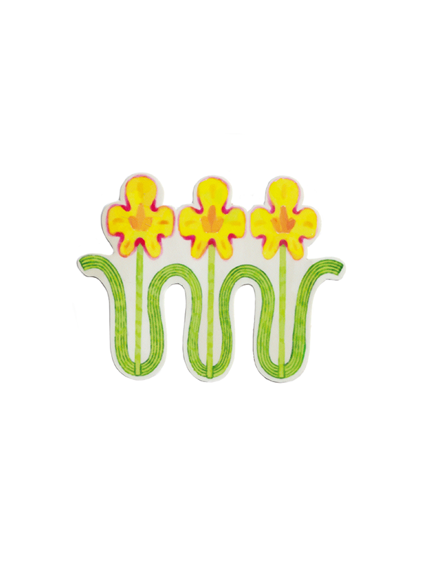 Three Flowers Sticker