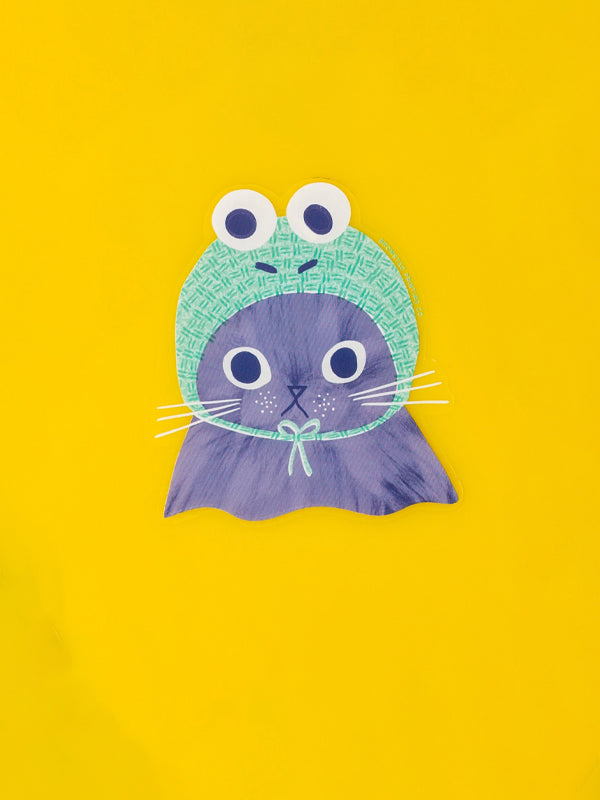 Frog Hat Clear Sticker