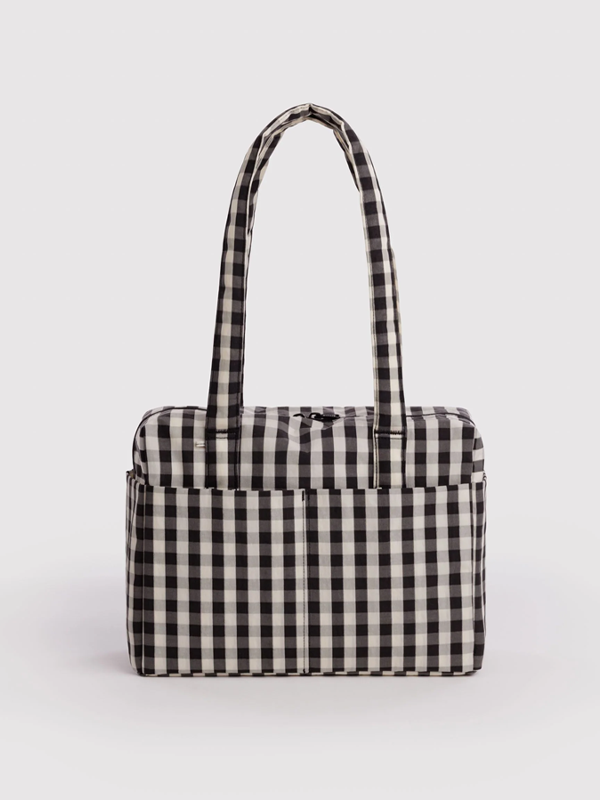 Everyday Cloud Bag: Black and Cream Gingham
