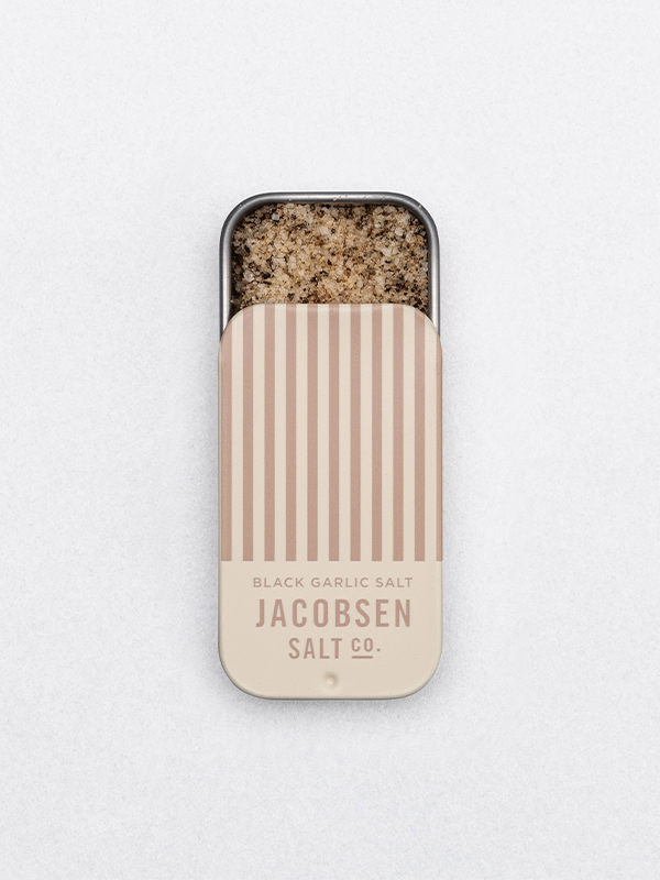Black Garlic Infused Sea Salt Slide Tin