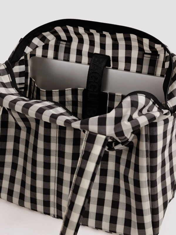 Everyday Cloud Bag: Black and Cream Gingham