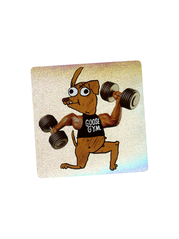 Goose Gym Glitter Sticker