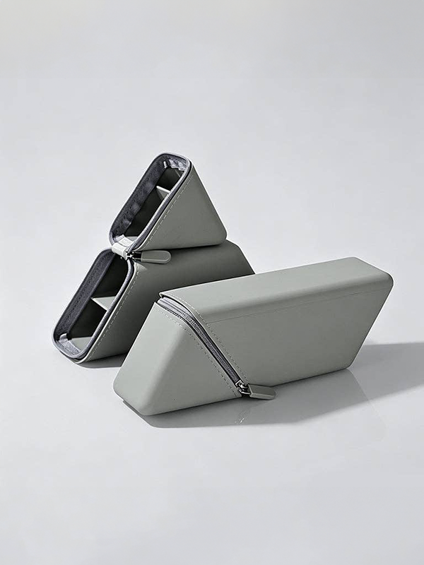Triangular Standing Pencil Case: Grey