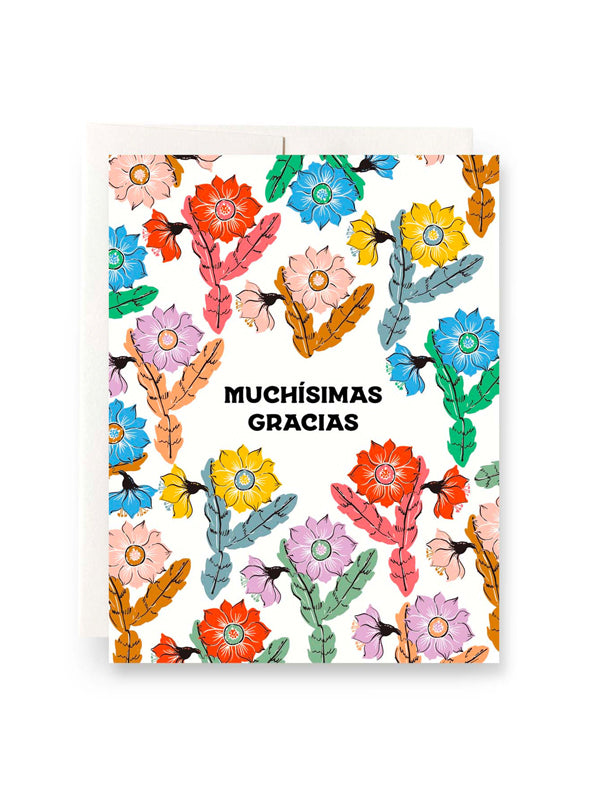 Orchid Cactus Gracias Card