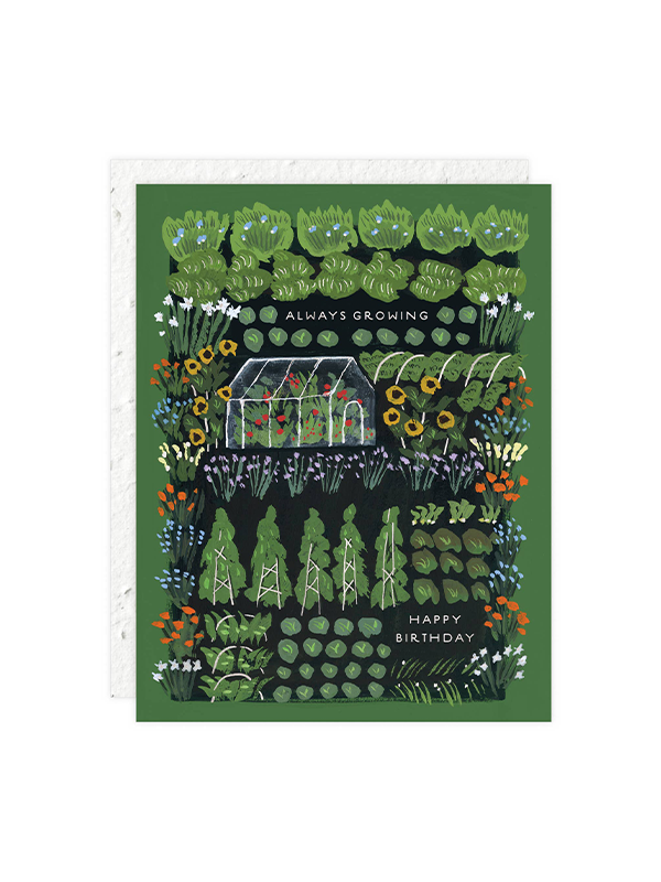 Garden Greenhouse Birthday Card