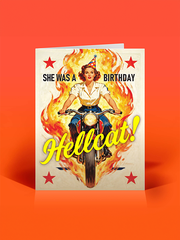 Hellcat Birthday Card