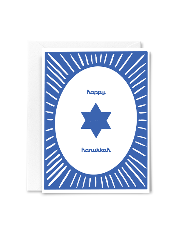 Happy Hanukkah Star Card