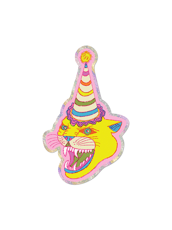 Party Hat Cat Sticker