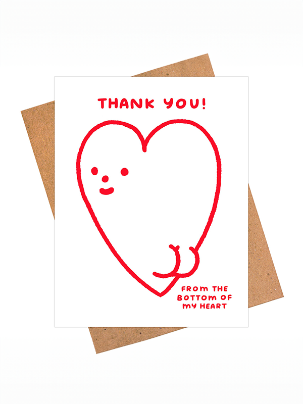 From The Bottom of My Heart Thank You Card