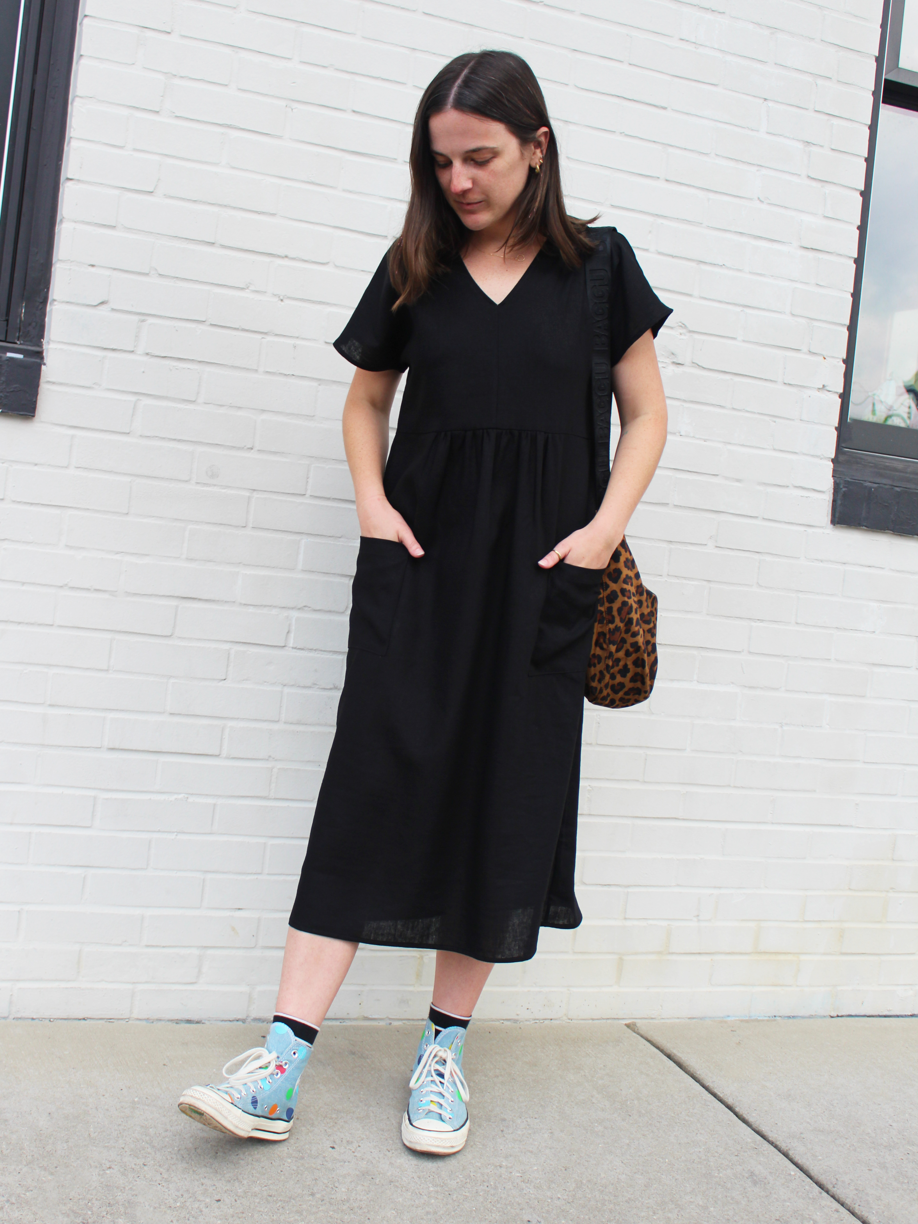 Hideaway Midi Dress: Black