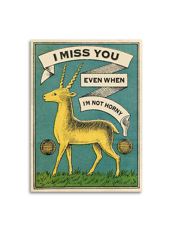 I Miss You Even When I'm Not Horny Card