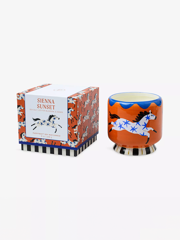 A Dopo Hand Painted Candle: Horse (Sienna Sunset)