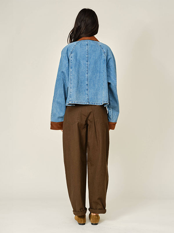 Corduroy Contrast Denim Jacket