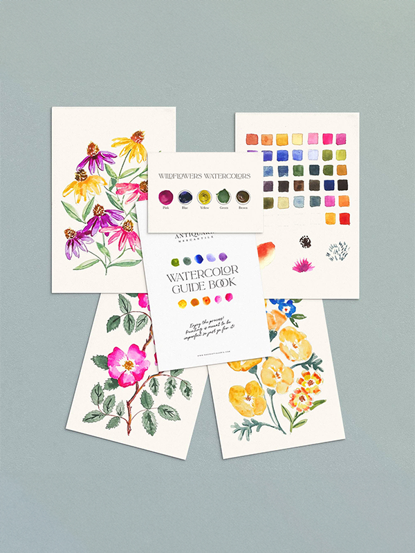 Watercolor Painting Kit: Wildflowers No. 1