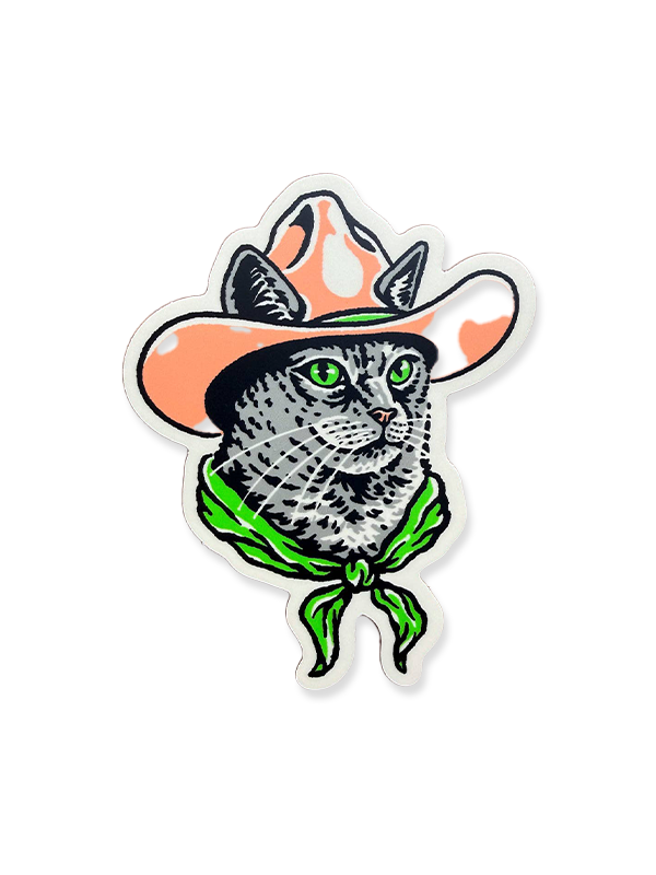 Grey Cowcat Sticker