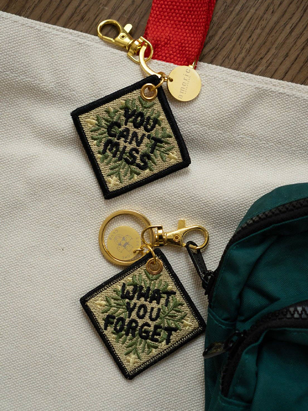 Embroidered Keychain: Never Meant