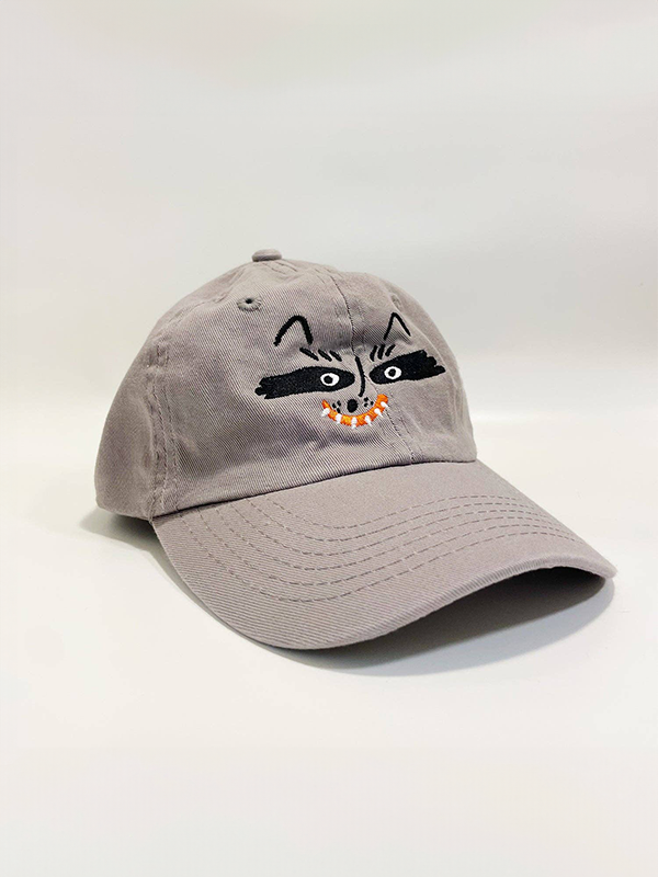 Kids Raccoon Hat: Grey