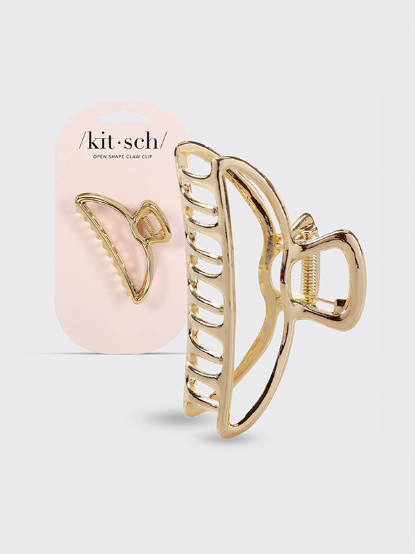 Open Shape Claw Clip: Gold
