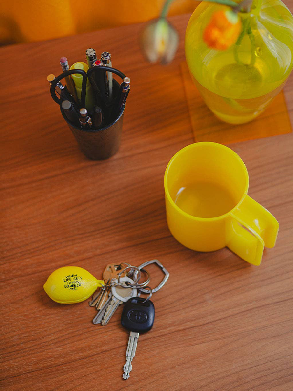 Lemon Stress Ball Keychain