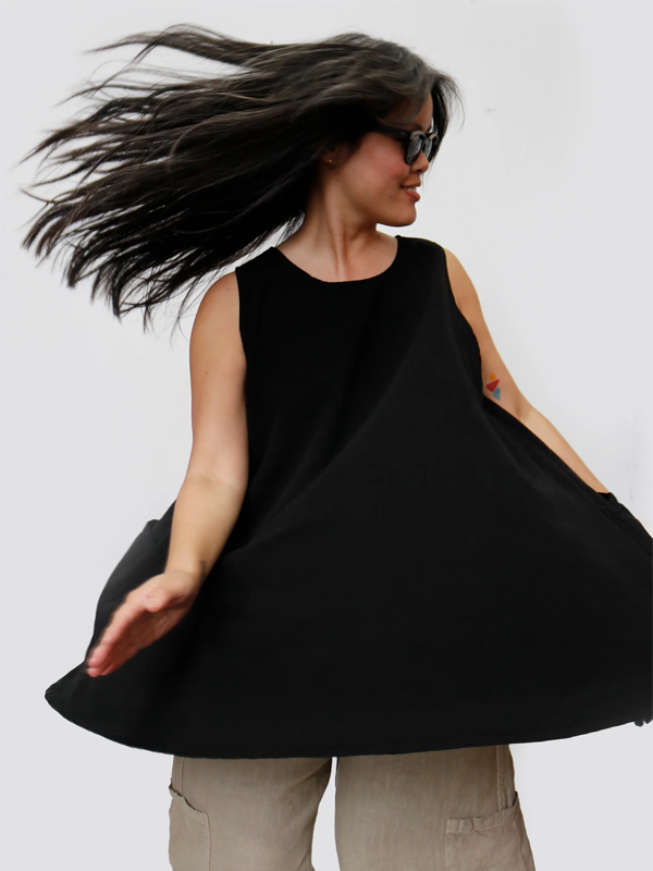 Licorice Cocktail Dress: Black