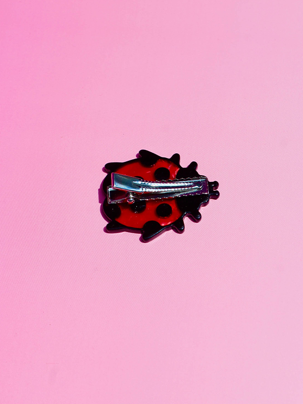 Ladybug Hair Clips: Set of 2