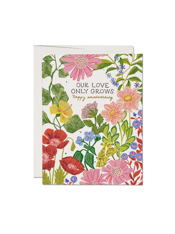 Our Love Only Grows Anniversary Card
