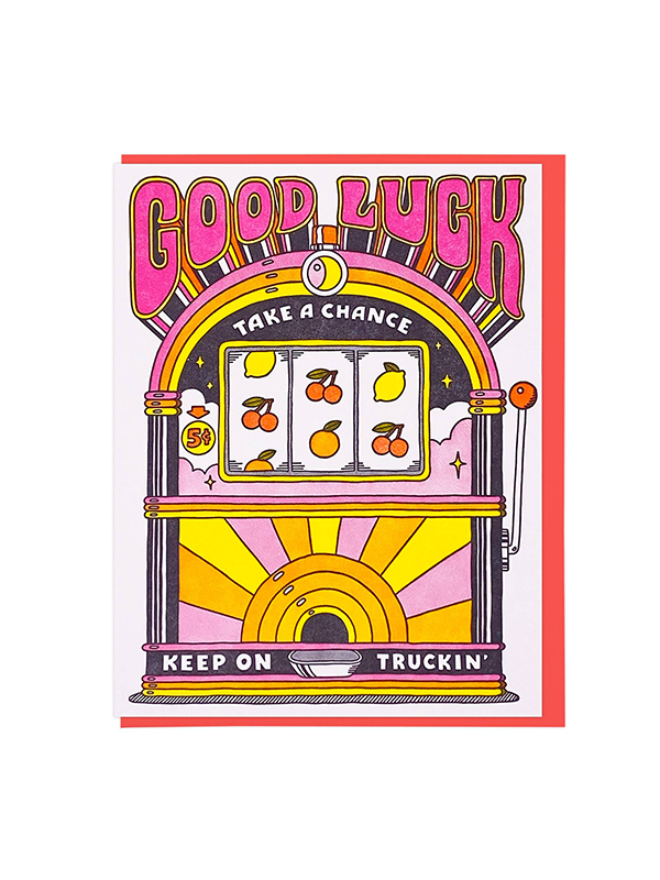 Good Luck Slot Machine Card