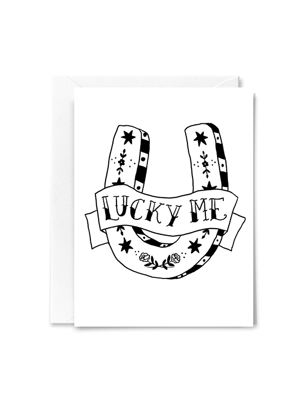 Lucky Me Tattoo Card