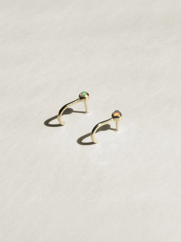 Lucy Earrings: Opal (Gold Plated)