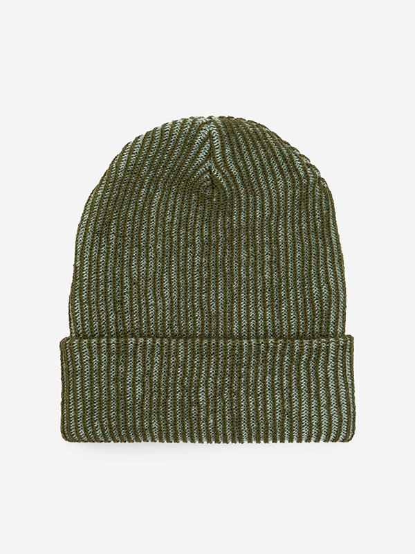 Simple Rib Knit Beanie: Moss Jade