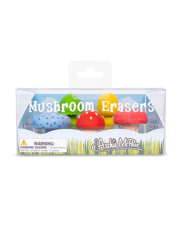 Mushroom Erasers: Set of 5
