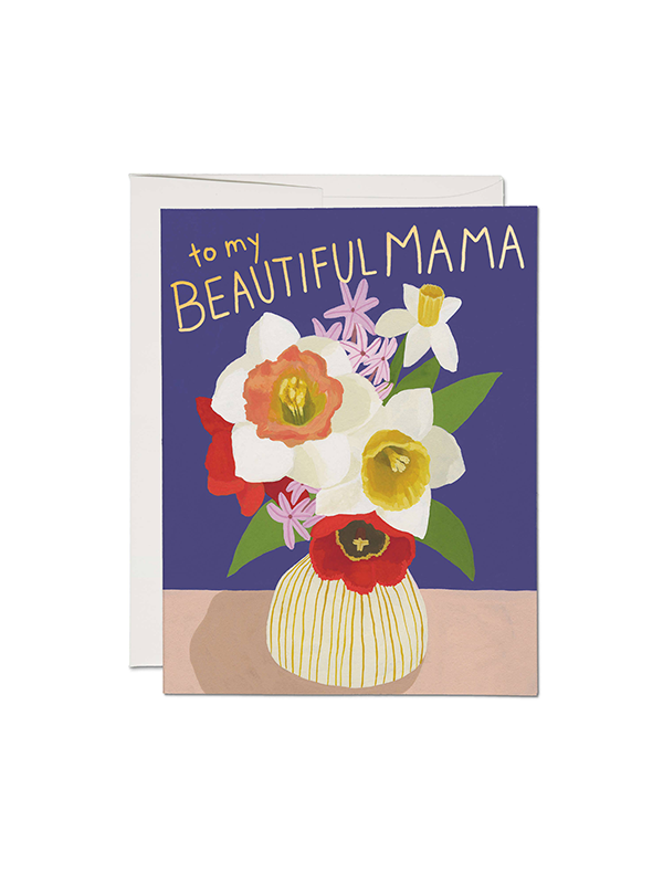 Beautiful Mama Vase Card