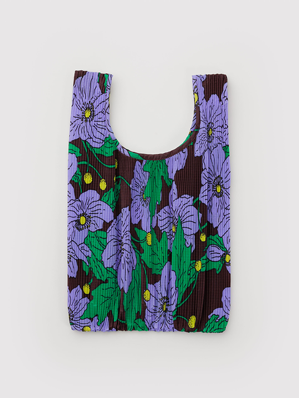 Pleated Baggu: Maroon Poppy
