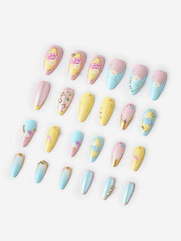 Press-On Nail Kit: Rose Garden